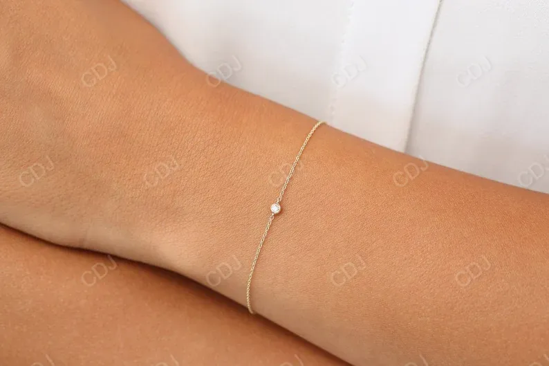 0.05Ct Bezel Setting Lab Grown Diamond Bracelet
