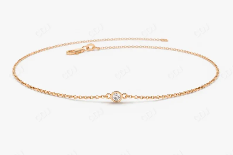 0.05Ct Bezel Setting Lab Grown Diamond Bracelet
