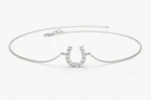 0.08ctw Lab Grown Diamond Horseshoe Bracelet