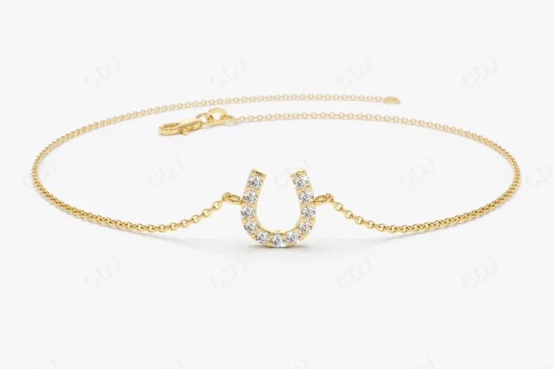 0.08ctw Lab Grown Diamond Horseshoe Bracelet