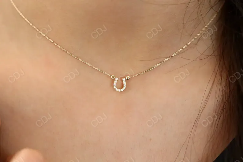 0.08CTW Moissanite Horseshoe Diamond Bracelet