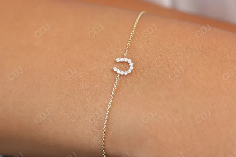 0.08CTW Moissanite Horseshoe Diamond Bracelet