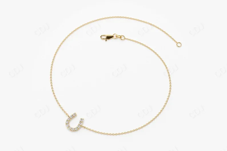 0.08CTW Moissanite Horseshoe Diamond Bracelet
