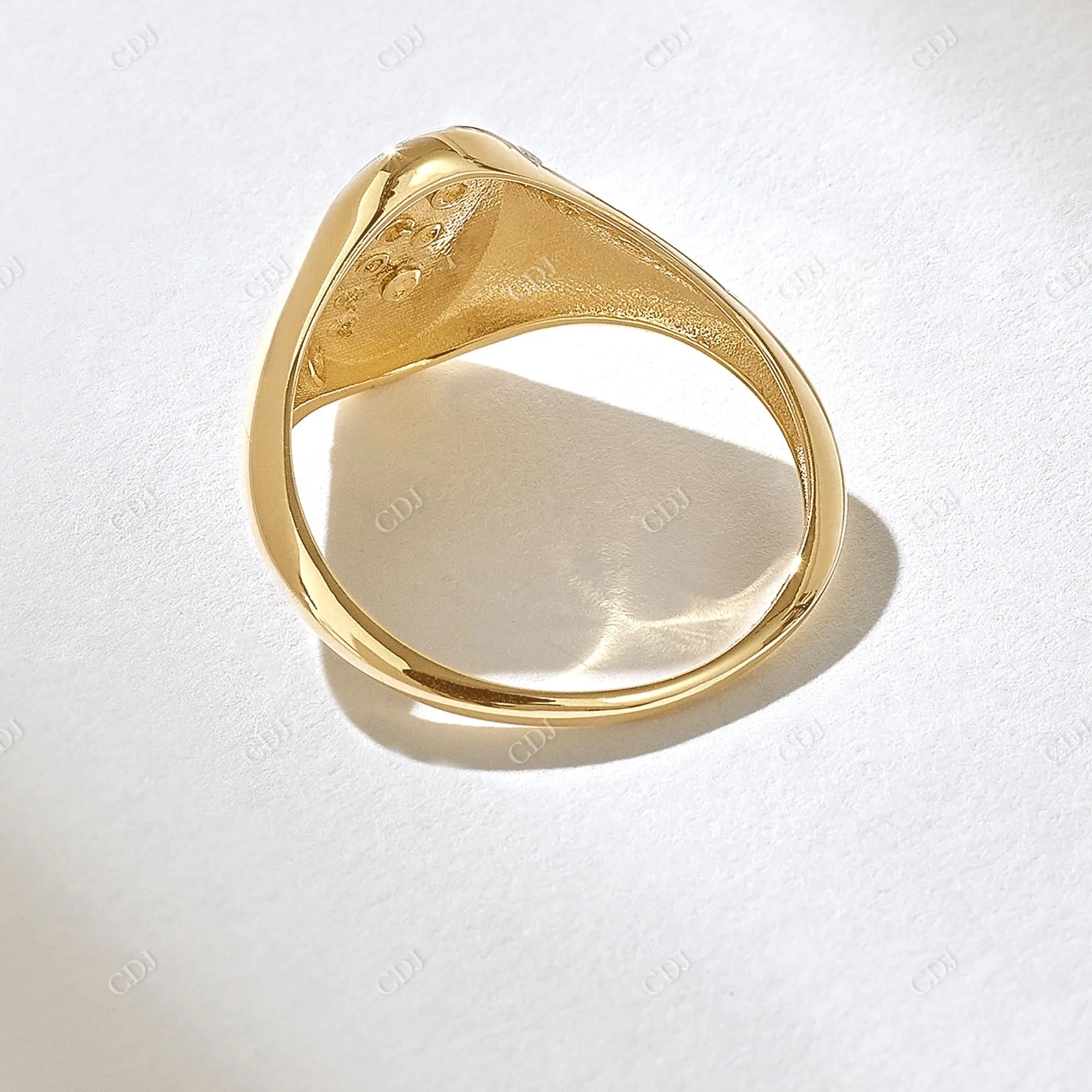 0.09CTW Real Diamond Celestial Signet Ring