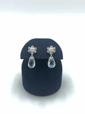 0.10ctw white gold Disney enchanted aquamarine earrings