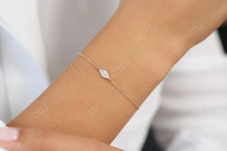 0.15CTW Moissanite Evil Eye Diamond Bracelet