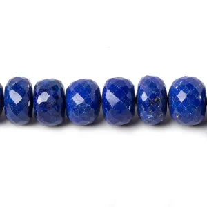 10-11mm Lapis Lazuli Faceted Rondelle Beads 9 inch 29 pieces