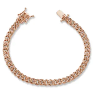 10KR 1.40CTW DIAMOND MIAMI CUBAN BRACELET