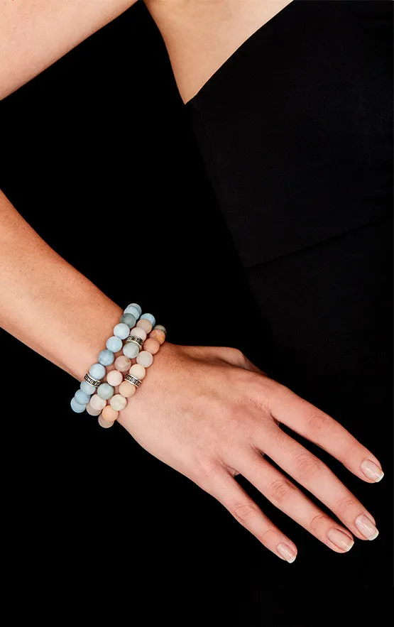 10mm Assorted Moonstone Bracelet w/ Logo Ring