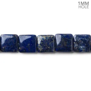 10x10mm Lapis Lazuli plain square beads 16 inch 40 beads
