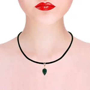13.01 Carat 14K Solid Rose Gold Savoire Faire Emerald Necklace