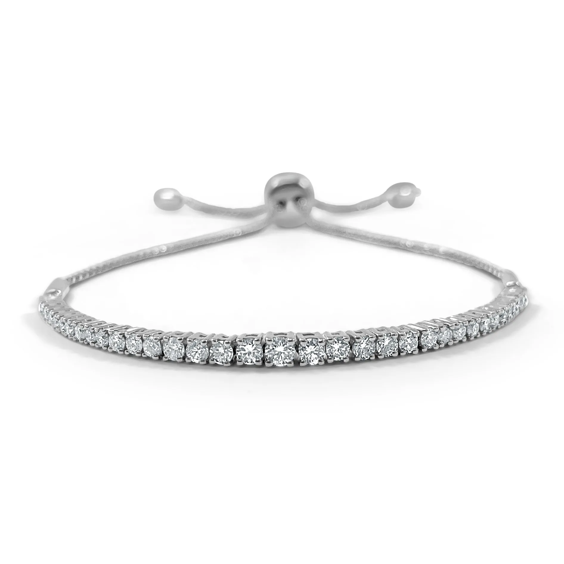 14k Gold & Diamond Bolo Bracelet - 1.18ct