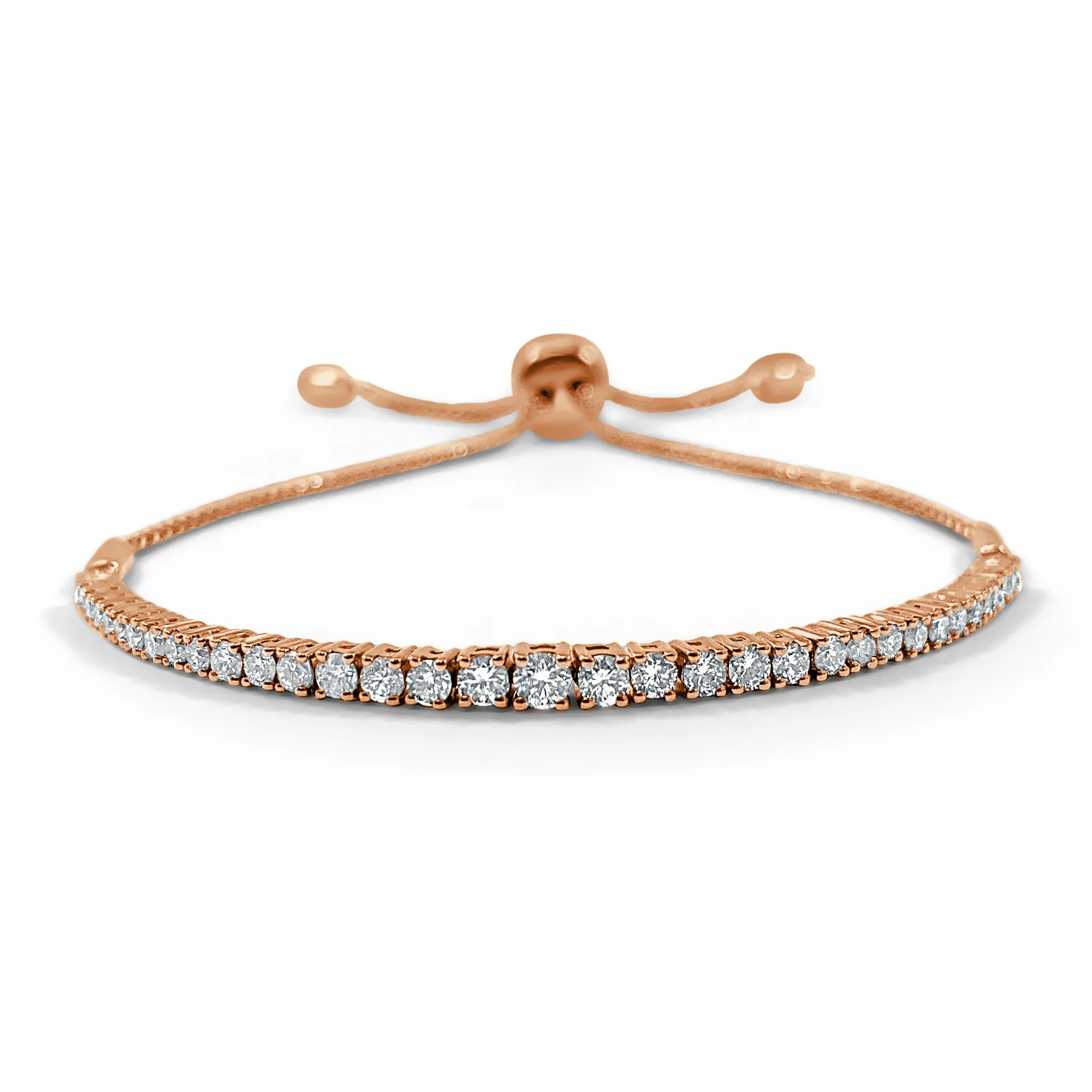 14k Gold & Diamond Bolo Bracelet - 1.18ct