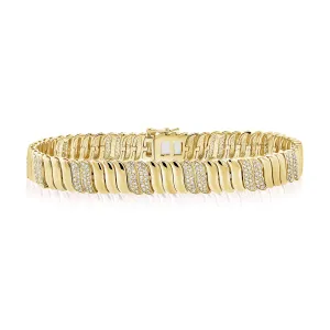 14K Gold & Diamond Bracelet - 0.95ct