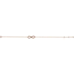 14K Rose 1/6 CTW Diamond Infinity-Inspired 8" Bracelet
