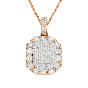 14k Rose Gold Diamond King Pendant 9.79 Ctw