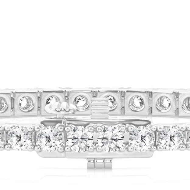 14K White Gold 3.10Ct Lab Grown 67 Diamond Bracelet