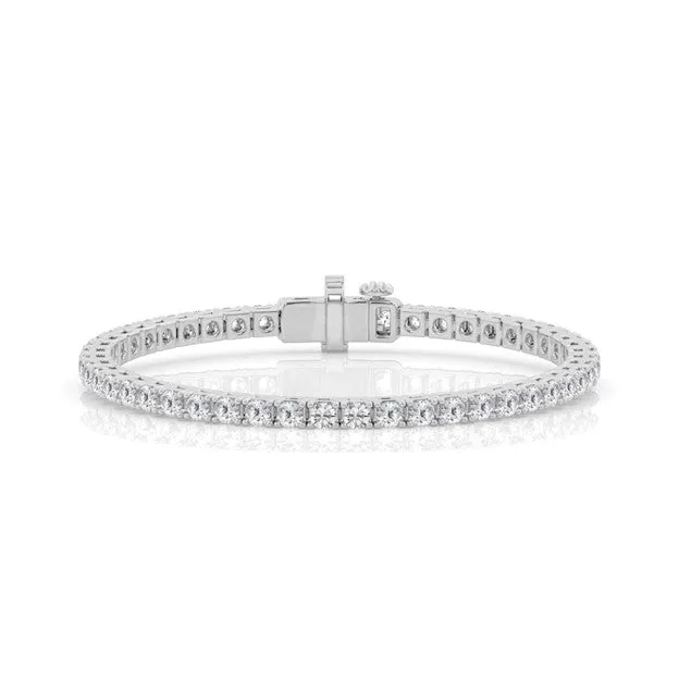 14K White Gold 3.10Ct Lab Grown 67 Diamond Bracelet
