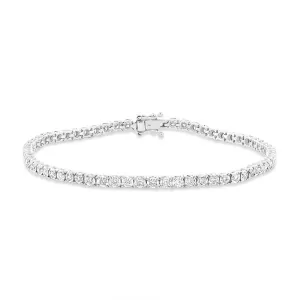 14K White Gold Diamond Bracelet