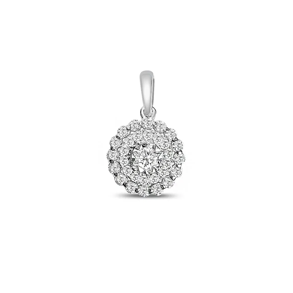 14KW 30RD0.41CT, 1D0.11CT-11.11MM 3 GENERATIONS PENDANT  (118P115911W14)