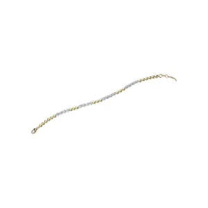 18ct Yellow And White Gold 1.60ct Diamond Line Bracelet
