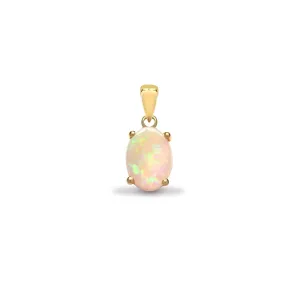 18ct Yellow Gold Opal Pendant