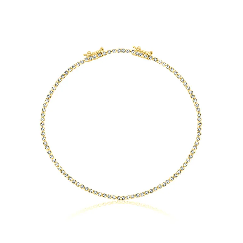 18K Gold 1.2 Carat Tennis Diamond Bracelet