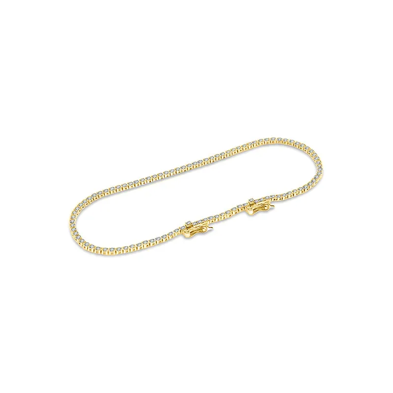 18K Gold 1.2 Carat Tennis Diamond Bracelet