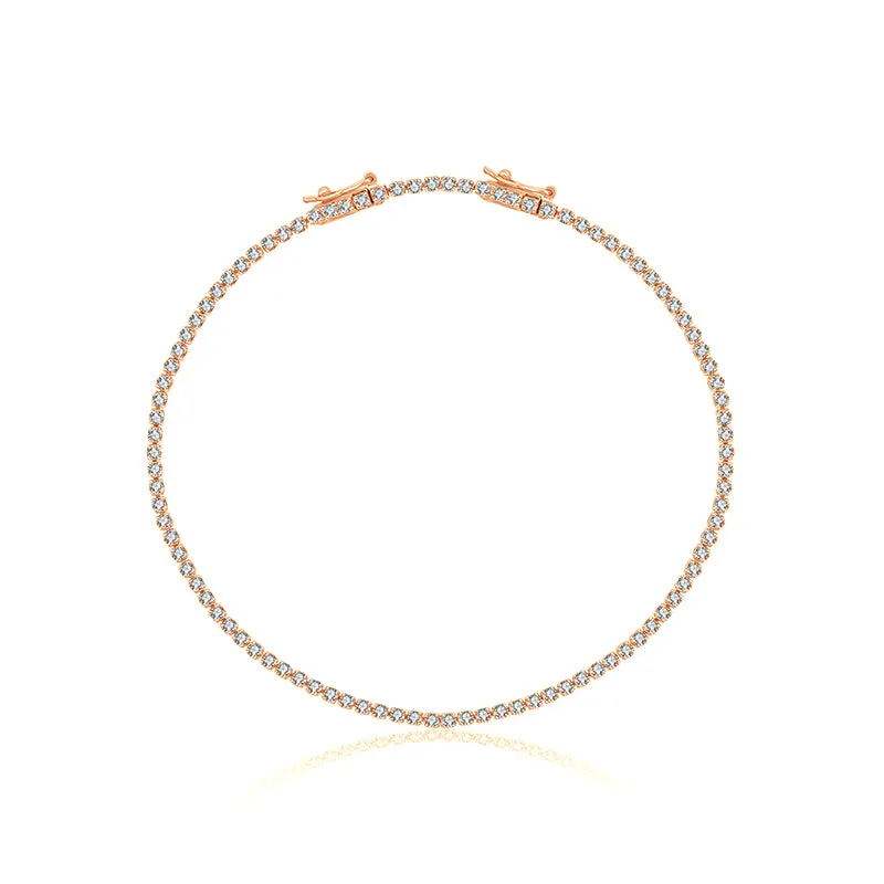 18K Gold 1.2 Carat Tennis Diamond Bracelet