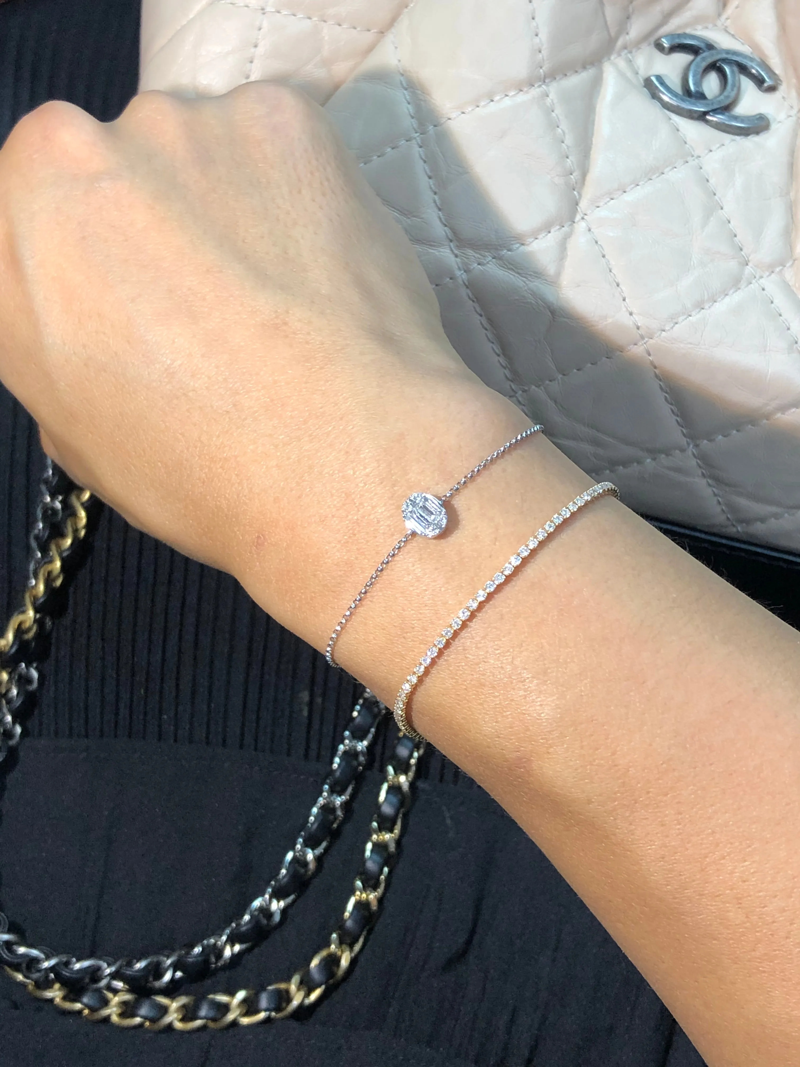 18K Gold 1.2 Carat Tennis Diamond Bracelet