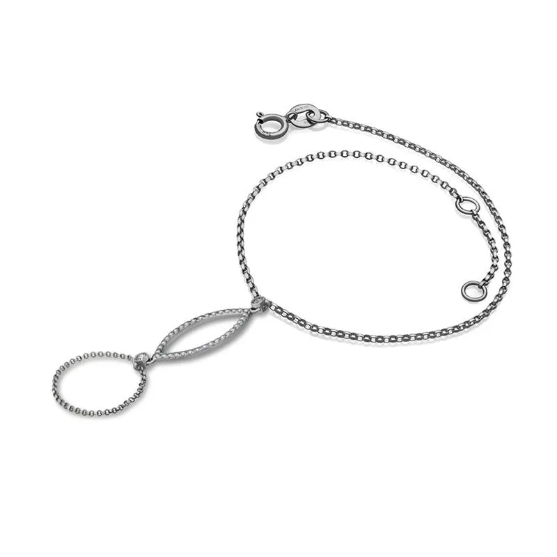 18k Gold Mysterious Eye Hand Bracelet (2 Ways)