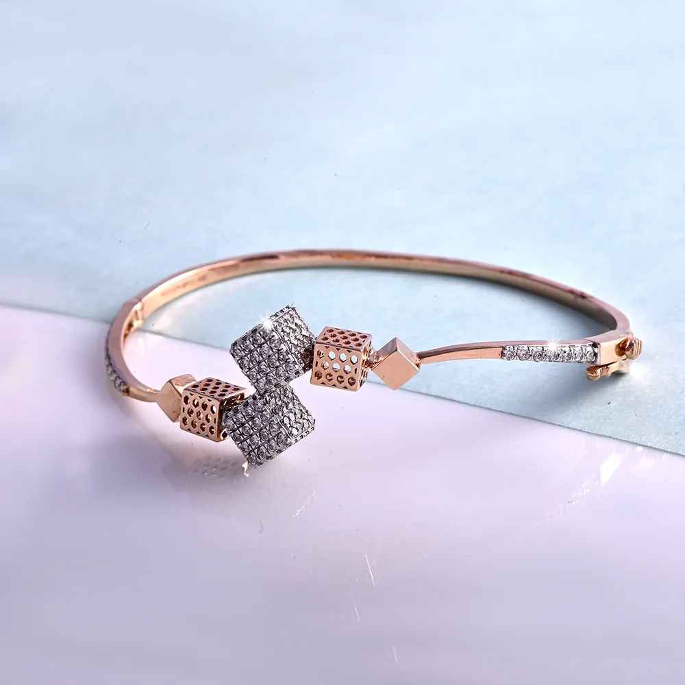 18k Unique Shaped Diamond Bracelet