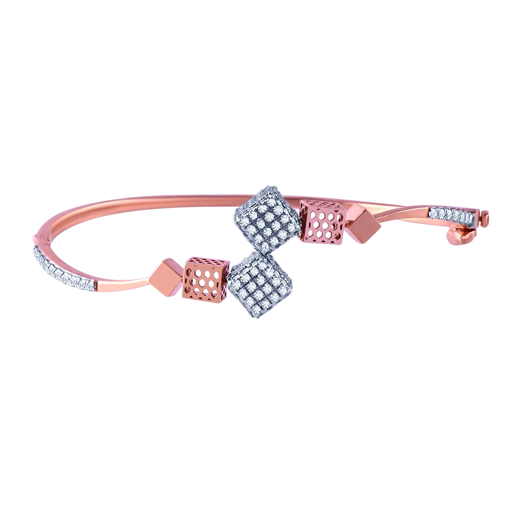 18k Unique Shaped Diamond Bracelet