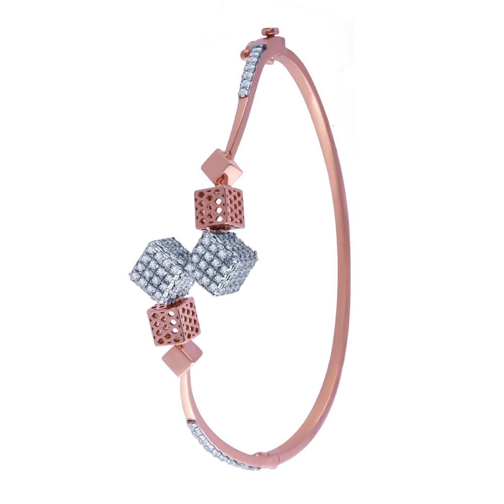 18k Unique Shaped Diamond Bracelet