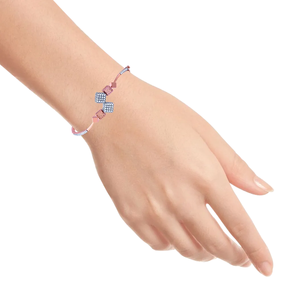 18k Unique Shaped Diamond Bracelet