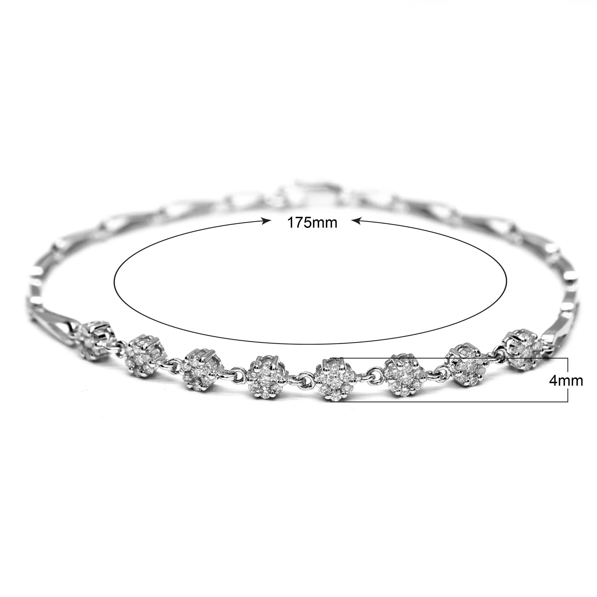 18K White Gold & Diamond Bracelet