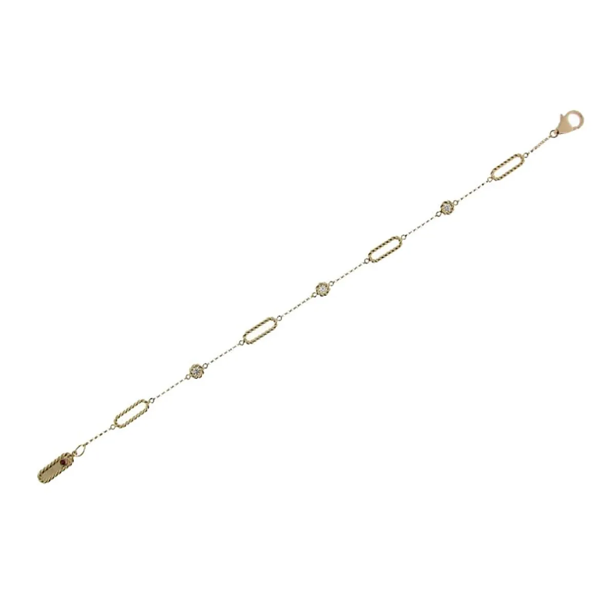 18KT New Barocco Diamond Station Bracelet