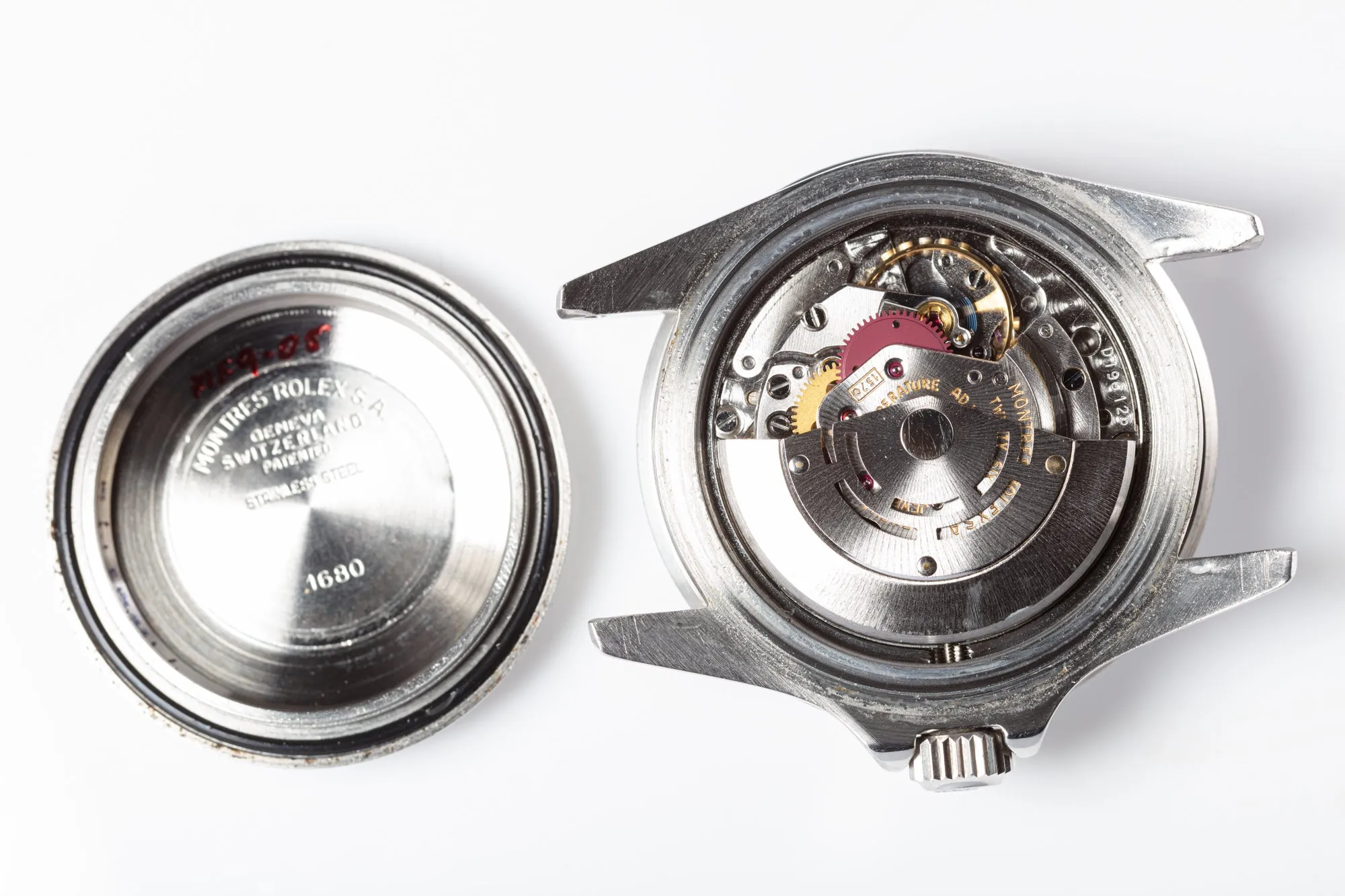 1972 Rolex 1680 Red Submariner MK 5 Dial with Rolex Service Card