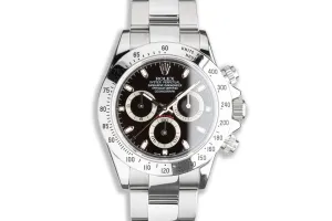 2008 Rolex Daytona 116520 Black Dial with Box & Card