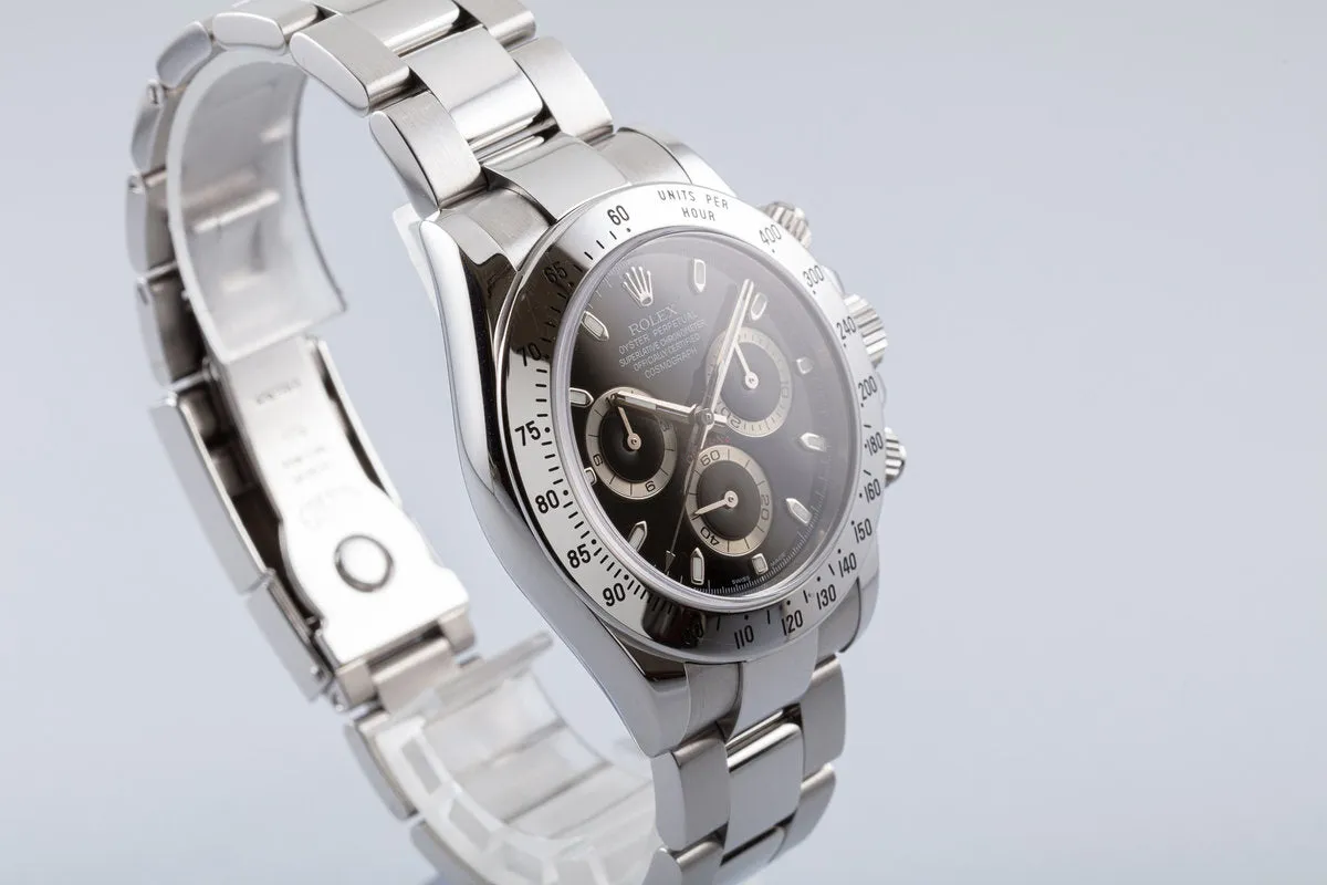2008 Rolex Daytona 116520 Black Dial with Box & Card