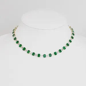 27.11 cts Emerald with Diamond Necklace (ENQUIRE)