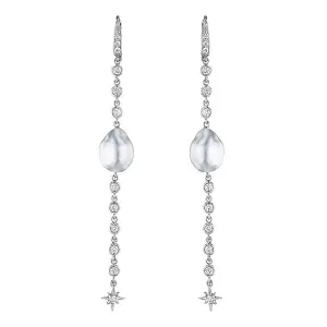 3-Inch Pearl Drop Earrings