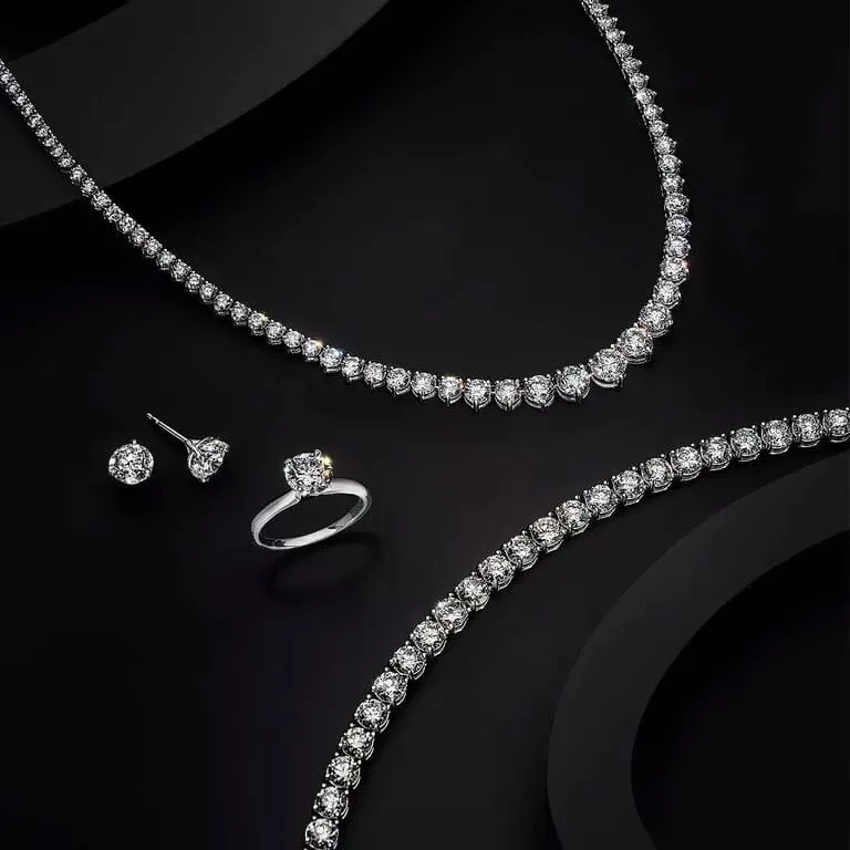 5 Cts Lab-Grown Round Brilliant Cut Diamonds Tennis Bracelet in 14K White Gold