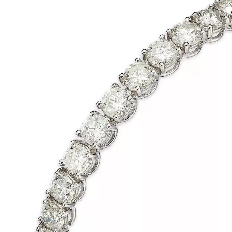 5 Cts Lab-Grown Round Brilliant Cut Diamonds Tennis Bracelet in 14K White Gold