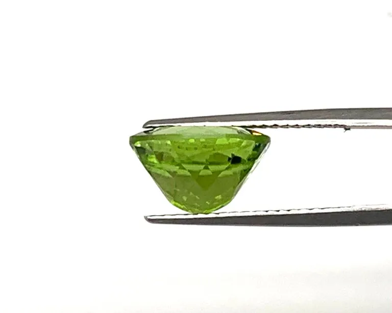 7.34 Carat Peridot Oval, Unset Loose 3-Stone Engagement Ring, Pendant Gemstone