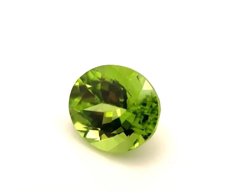 7.34 Carat Peridot Oval, Unset Loose 3-Stone Engagement Ring, Pendant Gemstone