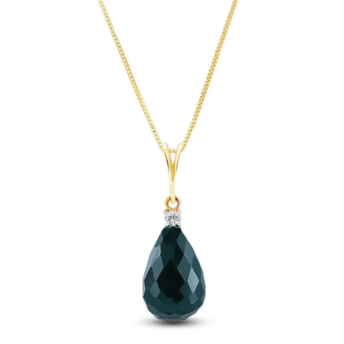 8.85 Carat 14K Solid Yellow Gold Jada Emerald Diamond Necklace