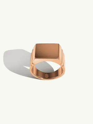 Adrian Signet Ring In 18K Rose Gold