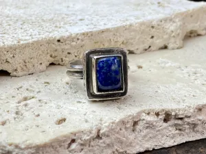 Afghani Vintage Lapis Lazuli Silver Ring