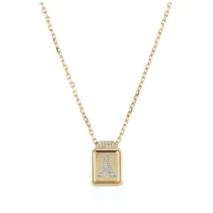 All-Gold Initial Signet Pendant